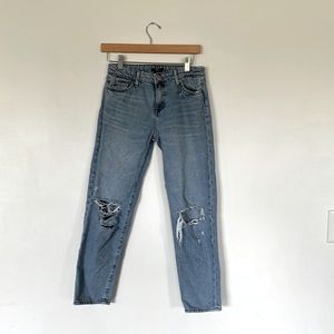 Forever 21 kids, light blue mom jeans with rips. size 13/14- 2 pairs